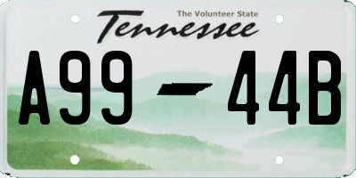 TN license plate A9944B