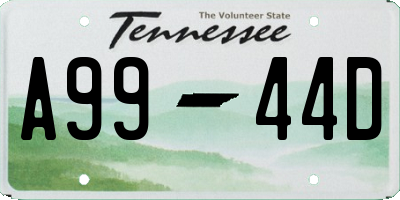 TN license plate A9944D