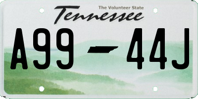 TN license plate A9944J