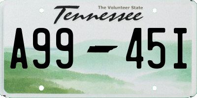 TN license plate A9945I