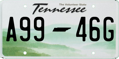 TN license plate A9946G