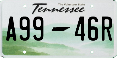 TN license plate A9946R