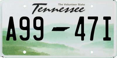TN license plate A9947I