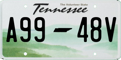 TN license plate A9948V
