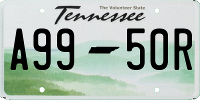 TN license plate A9950R