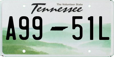 TN license plate A9951L