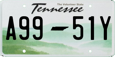 TN license plate A9951Y