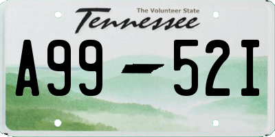 TN license plate A9952I