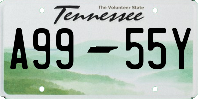 TN license plate A9955Y