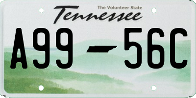 TN license plate A9956C