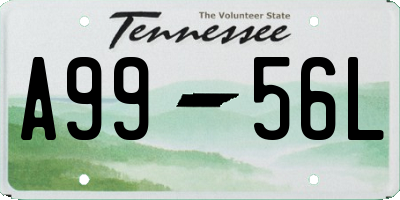 TN license plate A9956L
