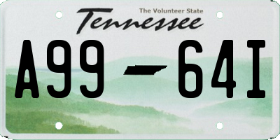 TN license plate A9964I