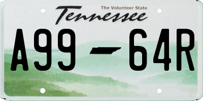 TN license plate A9964R