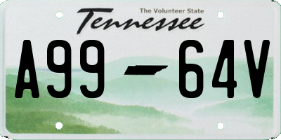 TN license plate A9964V
