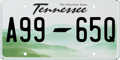 TN license plate A9965Q
