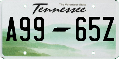 TN license plate A9965Z