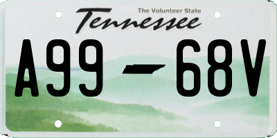 TN license plate A9968V
