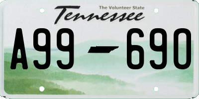 TN license plate A9969O