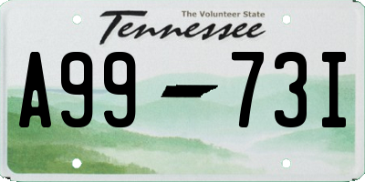 TN license plate A9973I