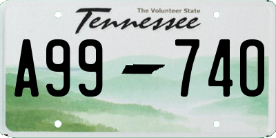 TN license plate A9974O