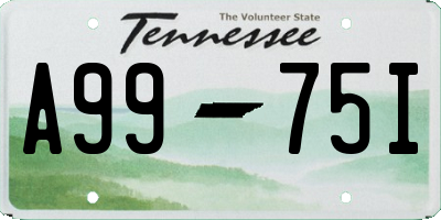 TN license plate A9975I