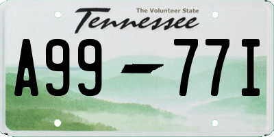 TN license plate A9977I