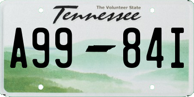 TN license plate A9984I