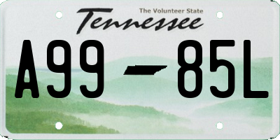 TN license plate A9985L