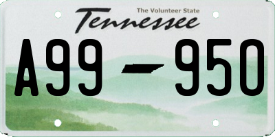 TN license plate A9995O