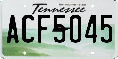 TN license plate ACF5045