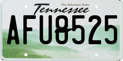 TN license plate AFU8525