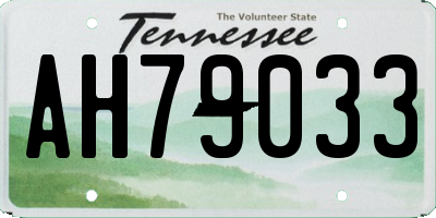 TN license plate AH79033