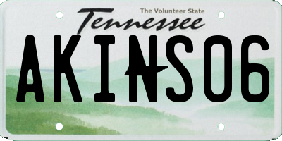 TN license plate AKINS06