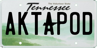 TN license plate AKTAPOD