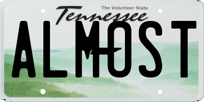 TN license plate ALMOST