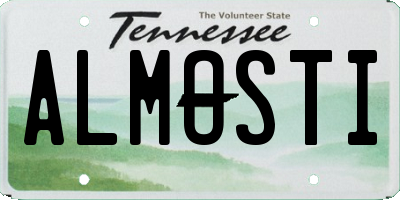 TN license plate ALMOSTI