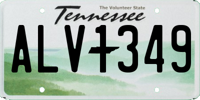 TN license plate ALV1349