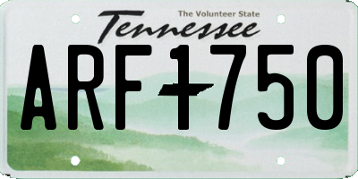 TN license plate ARF1750