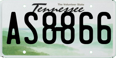 TN license plate AS8866