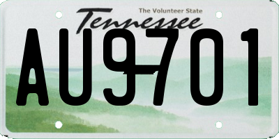 TN license plate AU9701