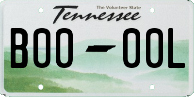 TN license plate B0000L
