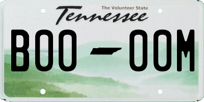 TN license plate B0000M