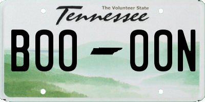 TN license plate B0000N