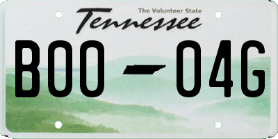 TN license plate B0004G