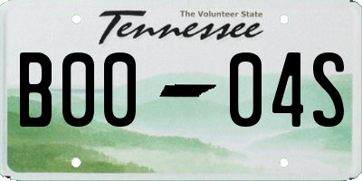 TN license plate B0004S