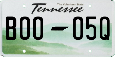 TN license plate B0005Q