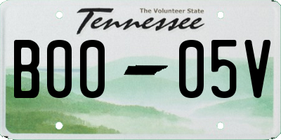 TN license plate B0005V