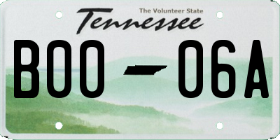 TN license plate B0006A