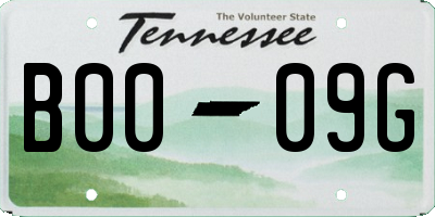 TN license plate B0009G