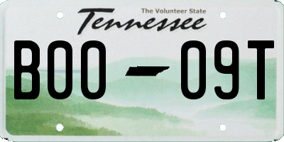 TN license plate B0009T